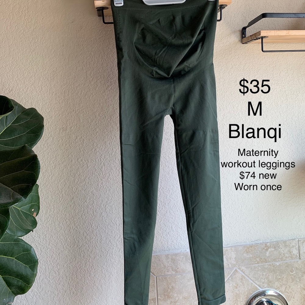 Green Blanqi maternity leggings